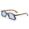 UV400 Lunettes de soleil à motif léopard à personnalité irrégulière
