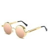 UV400 Vintage Steampunk Miroir rond Lunettes de soleil Outdoor Sport Hisper Lunettes pour homme Femme