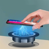 Uverbon UT18 15W Chargeur de charge rapide sans fil de bureau intégré pour iPhone 12 12 Pro Max pour Samsung Galaxy S20