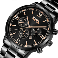 VA VA VOOM VA-2142 Mode Hommes Montre Étanche Date Affichage Bracelet En Acier Inoxydable Bracelet À Quartz Montre