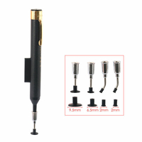 VAC Anti-satic IC Pick Up Vacuum Sucker Pen + 4 en-têtes daspiration pour BGA SMD Work Reballing Aids