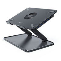 Vaydeer support de refroidissement pour ordinateur portable refroidissement rapide du ventilateur 4 ports USB Extension