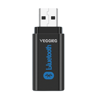 Veggieg USB voiture bluetooth5.0 adaptateur récepteur Audio émetteur sans fil bluetooth Dongles 3.5mm prise Aux mains li