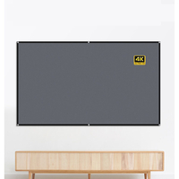 VEIDADZ 4K écran de projecteur Anti-lumière 60/100/120 pouces grille noire écran de projecteur à domicile cinéma bureau