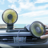 Ventilateur à double tête réglable USB 12 V 24 V 360 degrés ventilateur de refroidissement de voiture contrôle à trois v