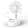 Ventilateur de bureau portable mini muet Ventilateur de sol télescopique pliant sans fil 3 vitesses 140 ° grand angle se