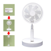 Ventilateur de bureau télescopique pliant 8000mAh 4 modes 25-35db USB rechargeable réglable en hauteur 9-100cm Mini fans