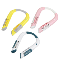 Ventilateur de cou sans feuilles USB rechargeable pratique mini ventilateur silencieux extérieur ventilateur intérieur c