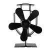 Ventilateur de cuisinière à 5 pales avec thermomètre magnétique pour chauffage de cheminée