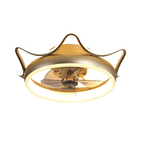 Ventilateur de plafond décoratif 220V DC avec télécommande Ventilateur simple Lumière Ventilador 6 Vitesse du vent Vites