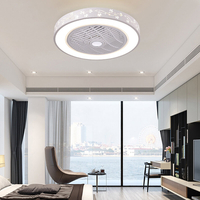 Ventilateur de plafond intelligent avec télécommande Téléphone portable Wi-Fi Intérieur Décoration intérieure Ventilateu