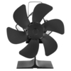 Ventilateur de poêle à 6 lames alimenté par la chaleur noir cheminée poêle à bois éco-ventilateur silencieux maison chem
