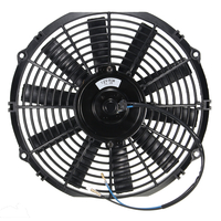 Ventilateur de radiateur de refroidissement électrique universel 12V 80W tirer pousser lame noire droite