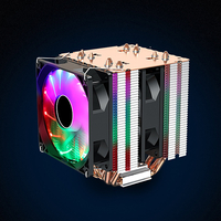 Ventilateur de refroidissement CPU couleur ultra-silencieux à 6 tubes en cuivre,  ventilateur double/triple