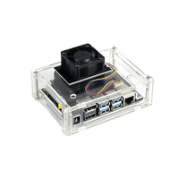 Ventilateur de refroidissement de support de boîtier transparent en acrylique Waveshare® pour Jetson Nano PWM Régulation