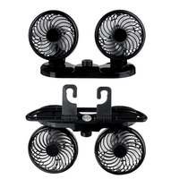 Ventilateur de voiture électrique Ventilateur de voiture à deux têtes Ventilateur de refroidissement rotatif à 2 vitesse