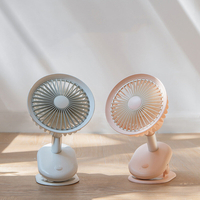 Ventilateur portable Mini Clip de chargement USB ventilateur de bureau à secousses Rotation 360 ° à faible bruit pour le