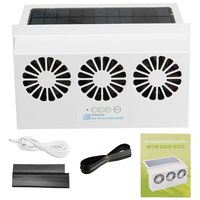 Ventilateur solaire déchappement de voiture 4500rpm 3 ventilateurs puissants USB / voiture / charge solaire
