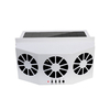 Ventilateur solaire de voiture Double conduit Refroidisseur déchappement Radiateur Fenêtre Exsufflation Ventilation