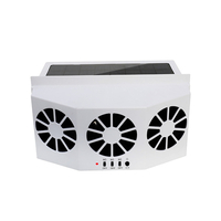 Ventilateur solaire de voiture Double conduit Refroidisseur déchappement Radiateur Fenêtre Exsufflation Ventilation