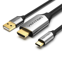 Vention CGT Type-C à HD Câble USB-C à HD Adaptateur de convertisseur 4K Video Thunderbolt 3 pour Huawei P20 Mate 10 Pro