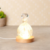 Verre de cristal rond 3D LED Veilleuse Batterie Base de présentoir à éclairage électrique