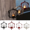 Verre Fer Suspendu Verre Fer Art Lanterne Thé Lumière Bougeoir Jardin Décorations