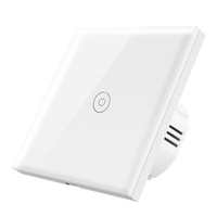 Verre trempé tactile blanc Réglementations européennes Smart Light Wall Switch Panel Home Hotel Villa Smart Home