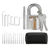 Verrou de cadenas de pratique de prélèvement visible transparent avec ensemble de sélection de verrouillage à clé