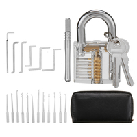 Verrou de cadenas de pratique de prélèvement visible transparent avec ensemble de sélection de verrouillage à clé