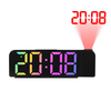 Versatile Colorful LED Digital Alarm Clock with 180 Degree Projection Adjustable Brightness /Indoor Temperature Dual Pow