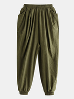 Version coréenne ample pour hommes du nouveau pantalon de sport à neuf points de sarouel à la mode