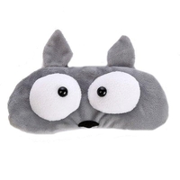 Version de mode de la bande dessinée mignonne en peluche sommeil oeil visage masque reste ombrage pad