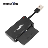 【Version plate】 Rocketek USB 2.0 Mémoire de lecteur de carte à puce pour CAC ID Bank EMV Électronique DNIE Dni SIM Clone