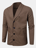 Veste à boutonnage simple vintage pour homme avec double poche