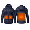 Veste à capuche chaude électrique USB étanche Heatiing hiver chauffant dos + abdomen + cou manteaux veste 3 contrôle de