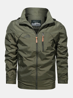 Veste à capuche coupe-vent imperméable multi-poches coupe-vent pour hommes
