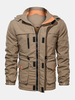 Veste à capuche en coton avec poche zippée pour homme