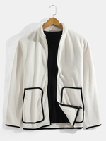 Veste à capuche en polaire pour homme de couleur unie Soft