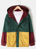 Veste à capuche en velours côtelé vintage pour homme