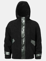 Veste à capuche pour homme avec doublure chaude et double poche