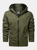 Veste à capuche simple coupe-vent imperméable pour homme