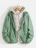 Veste à col montant réversible en polaire chaude pour hommes Solor Color avec poche