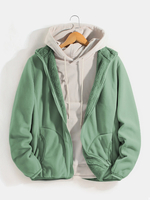 Veste à col montant réversible en polaire chaude pour hommes Solor Color avec poche