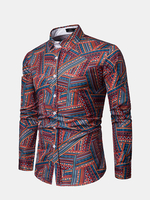 Veste boutonnée à manches longues et à manches longues pour hommes