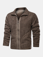 Veste Casaul Teddy pour homme avec poche zippée et revers obliques