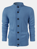 Veste chandail à manches longues en tricot de couleur unie pour homme