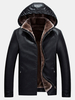 Veste chaude à capuche coupe-vent zippée à la mode pour hommes