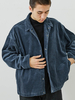 Veste chaude à manches longues en velours côtelé simple pour homme