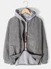Veste chaude de col de baseball de patchwork de manches de couleur unie vintage pour hommes